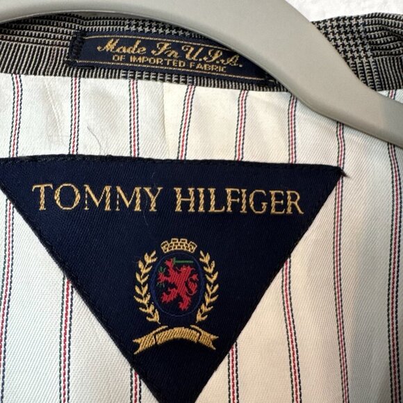 VTG Tommy Hilfiger Mcraes Blazer Mens Sports Coat Suit Jacket 46L Union Made USA - Picture 2 of 14